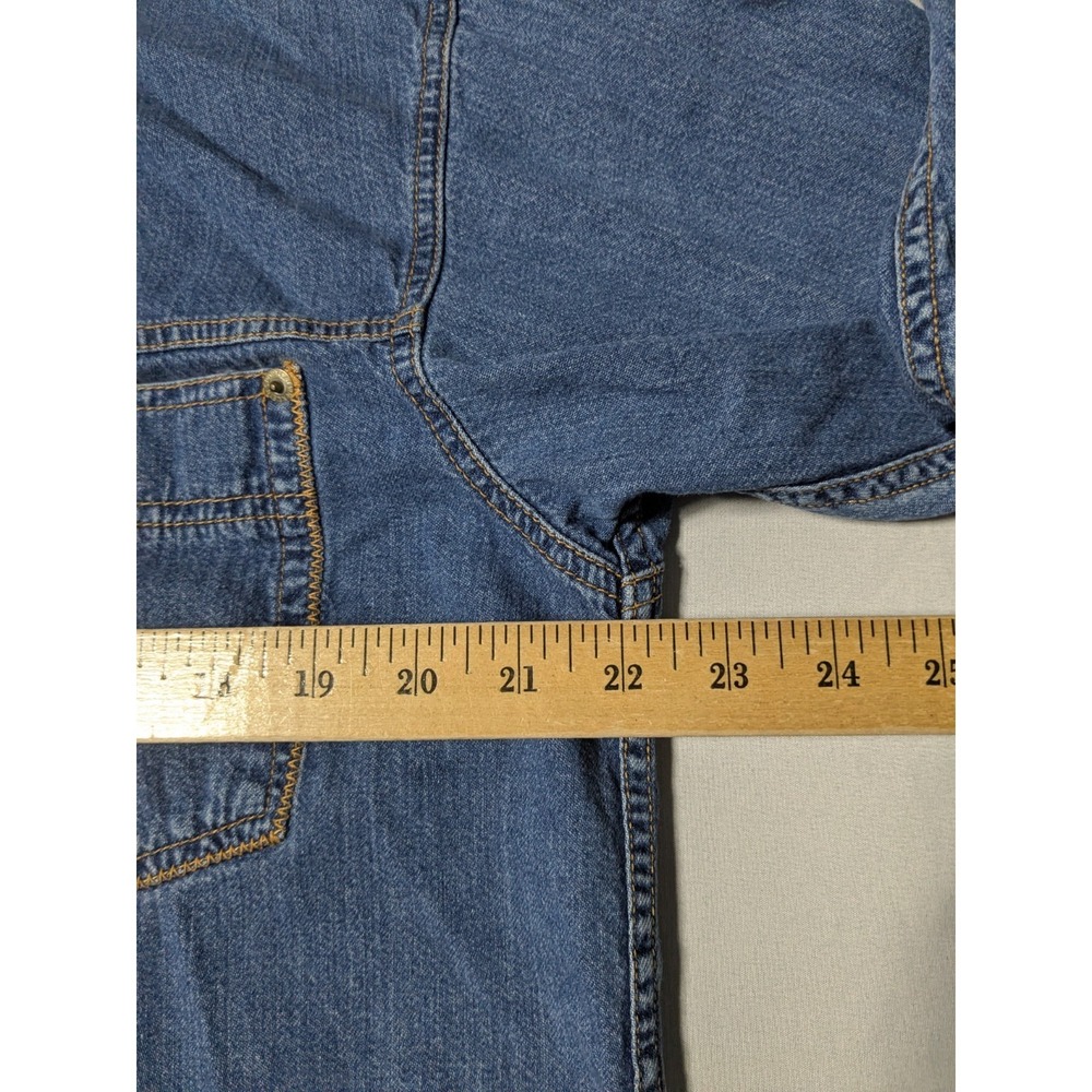 VTG 80s CALVIN KLEIN Weathered American Classic Blue Denim Shirt - Women Medium - Picture 10 of 16